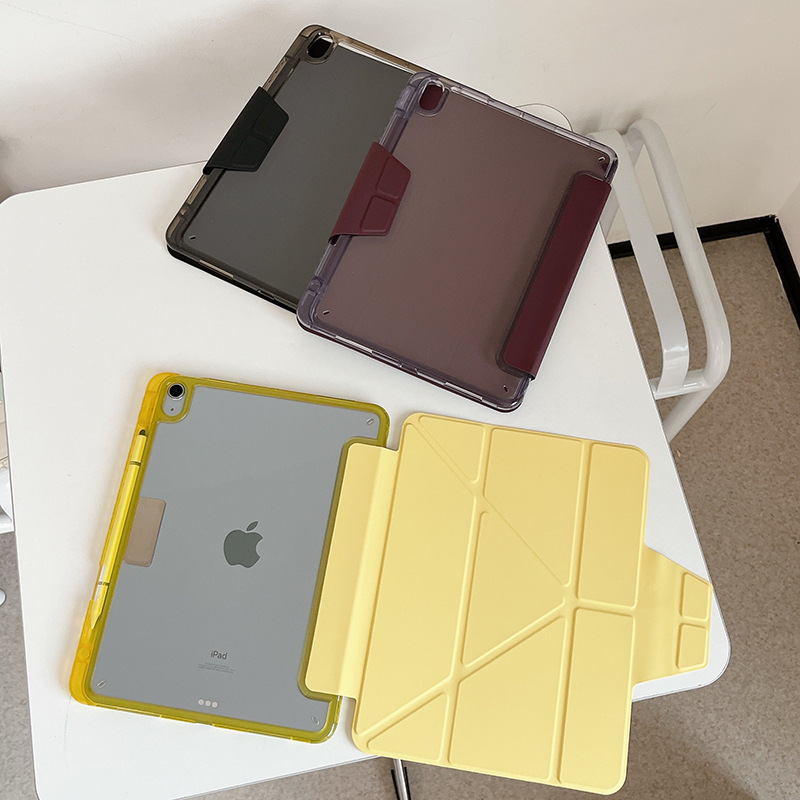 2025 ipad11 保護ケース air11 アクリル薄型 Y 折りペンスロット付き mini7 エアバッグ落下防止ケース|undefined