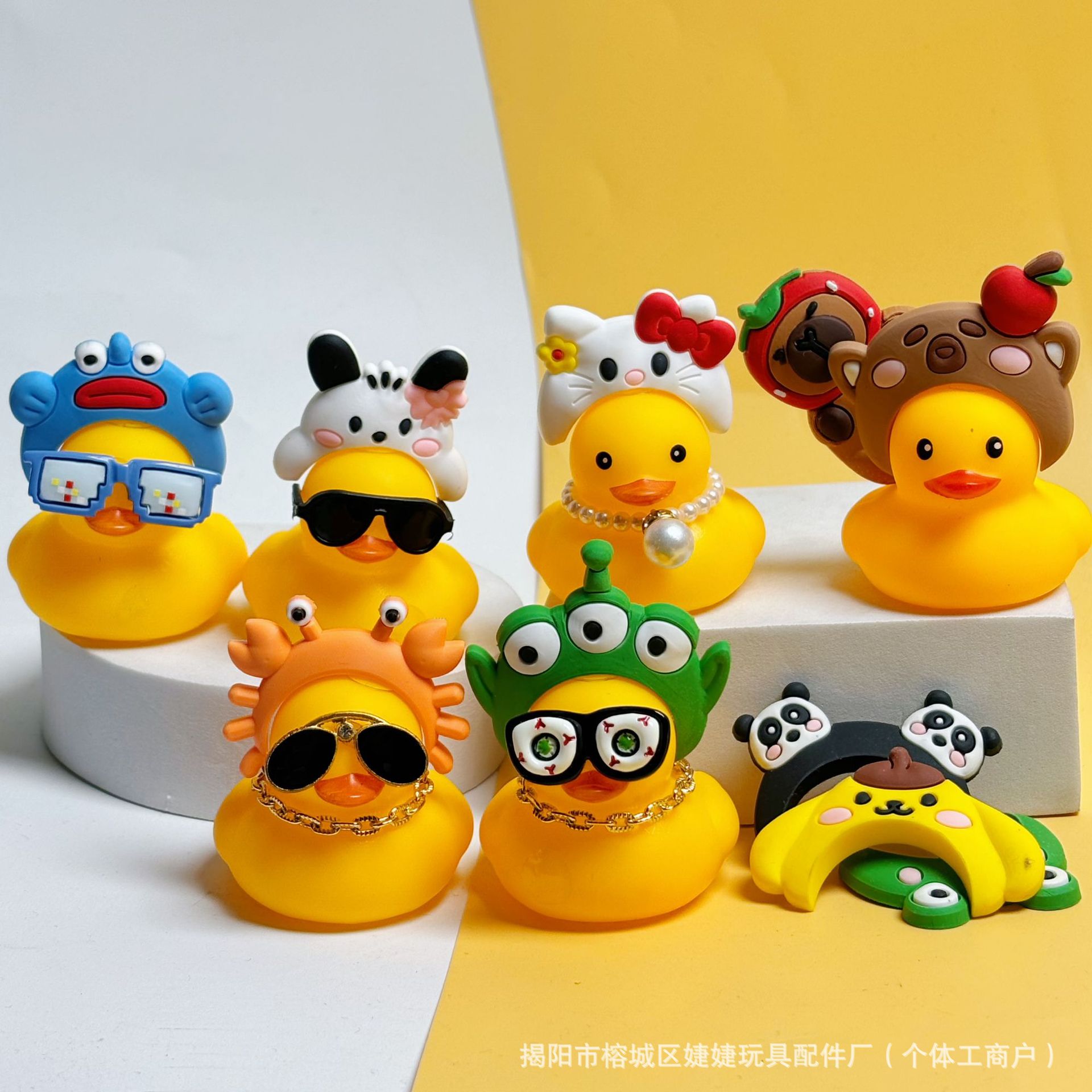 Barrio transfronterizo accesorios de pato amarillo joyería 8 pato gorillas collar decoración mano limón té de leche regalo