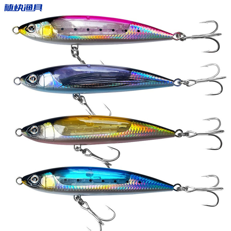 Factory Spot Floating Pencil Flash Piece Sea Fishing Giant 69g Deep Sea Tuna Lure Bait Fishing Gear Fishing