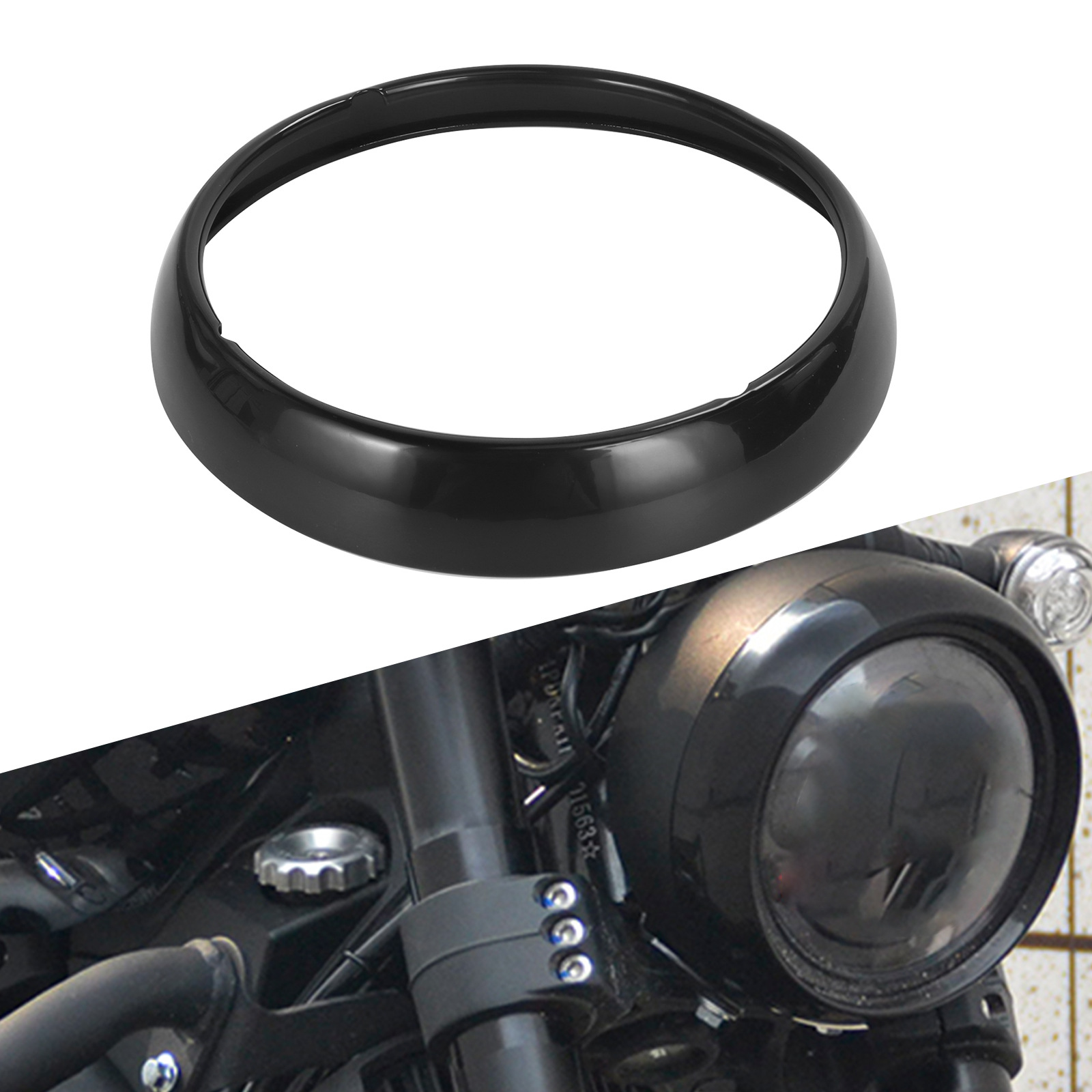 Motorcycle accessories are suitable for Harley Glide Road King modified 7-inch headlight shade lamp ring headlight shell