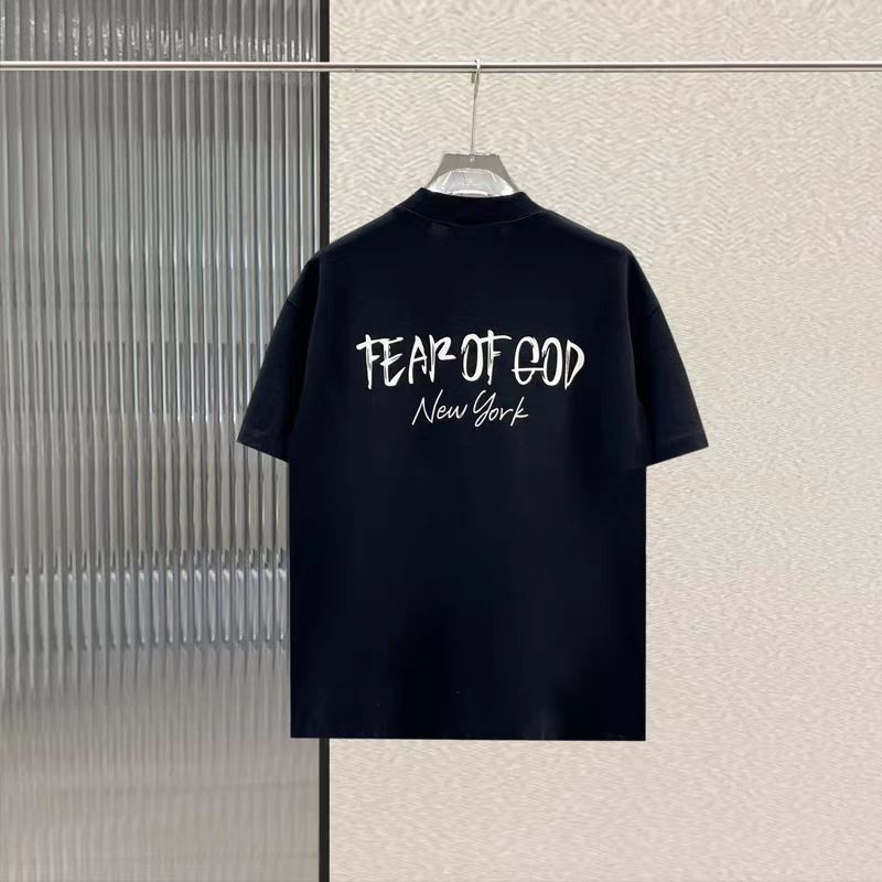 新型エッセンティルスのプリントのアルファベットのゆったりした丸首の高い街のアメリカのファッションのブランドの男女のカップルの半袖のtシャツ