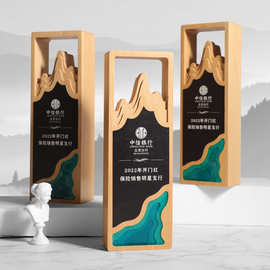 企业年会创意荣誉木质奖杯授权牌运动会舞蹈音乐演讲颁奖实木奖牌