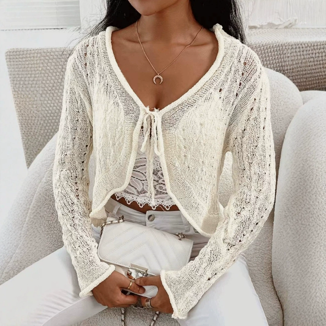 Внешняя торговля через границу Европа, Америка, амазонка, свитер, женский кардиган, ажурный пляж, весна, лето