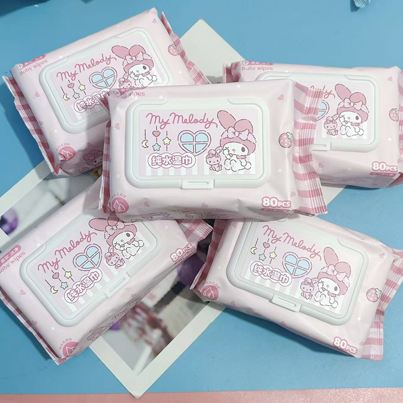Special Offer Melody Wet Wipes 80 Pumps Kidsren's Disposable Hand and Mouth Cleaning Wet Wipes Household Wipes Baby Wipes