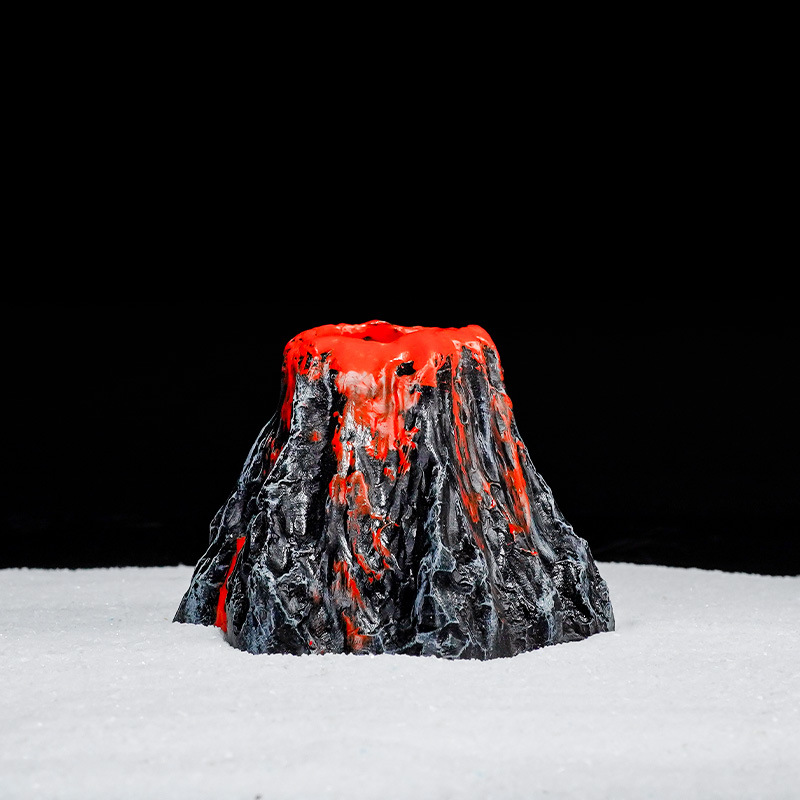 Decoración para Peceras, Rocalla de PVC, Acuario, Volcán Simulado, Modelo Pequeño de Volcán, Adorno para Peceras, Resistente a Caídas