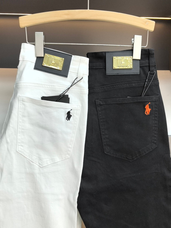 Embroidered Knight High-End European Style Men's Jeans Black and White Stretch Washed American Style Straight-Leg All-Season Casual Men's Trousers Embroidered Knight High-End European Style Men's Jeans Black and White Stretch Washed American Style Straight-Leg All-Season Casual Men's Trousers