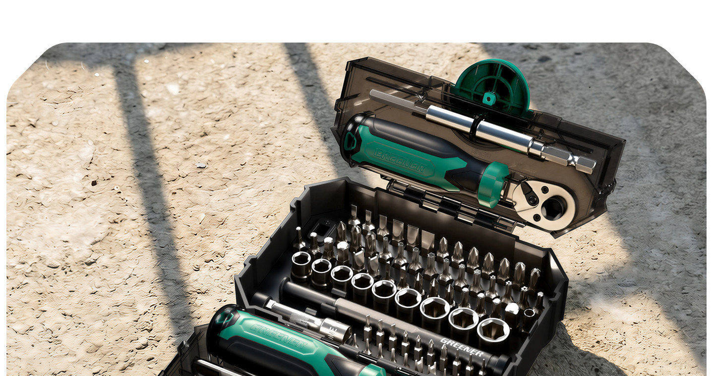 Green Forest [Moonlight Treasure Box] Ratchet Wrench Quick Dual-Use Mini Hex Key Three-In-One Socket Set