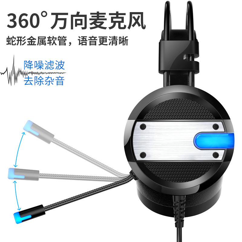 友柏a 10ヘッドセット重低音発光ネットカフェ抗暴力ゲームパソコン7.1有線ヘッドセット工場|undefined