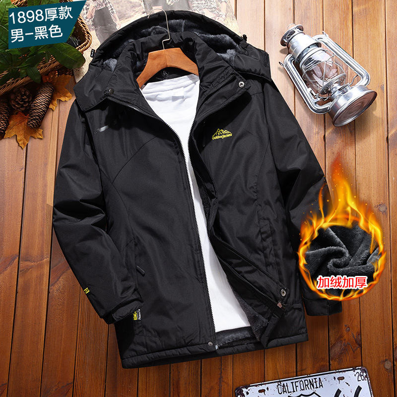 Ropa de asalto para hombres en invierno más vello al aire libre ropa de algodón caliente impermeable a prueba de frío ropa de trabajo de montaña abrigo mujer
