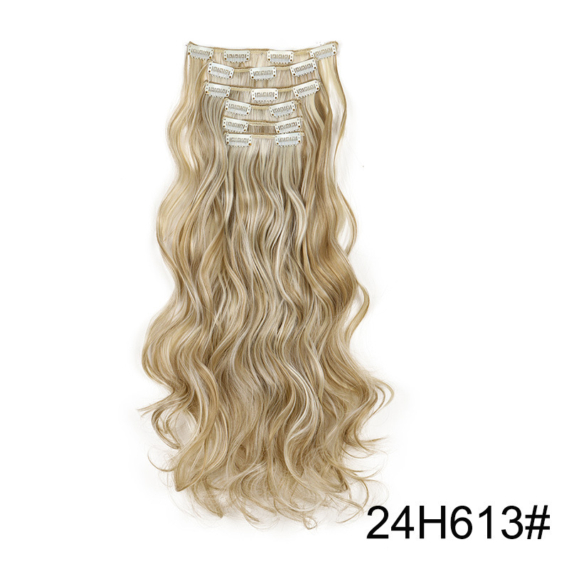 假发片女 接发片6件套 欧美16卡子发长卷发现货Curly Wig|undefined
