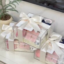 透明亚克力礼盒ins风伴郎伴娘伴手礼 喜糖盒子实用生日礼物盒空盒