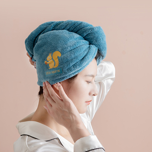 Dry Hair Cap for Women, Water-Absorbent, Quick-Drying Cartoon Hair Towel, Turban, Bath Hat, Cute Long Hair Drying Towel