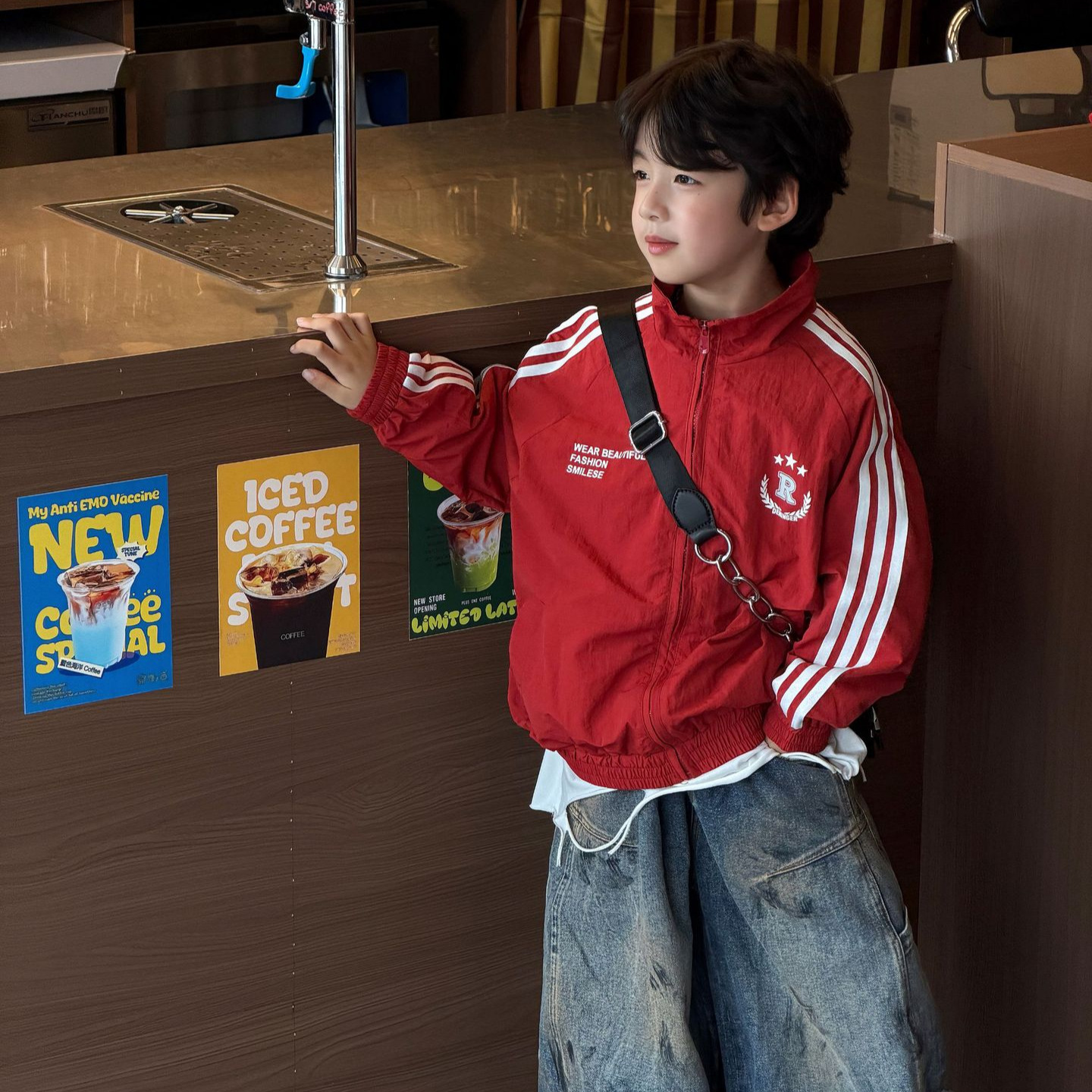 TaiRu 2026 Autumn New Children's Outdoor Korean Style Casual Sports Jacket for Boys, Stylish Jacket, Windbreaker
