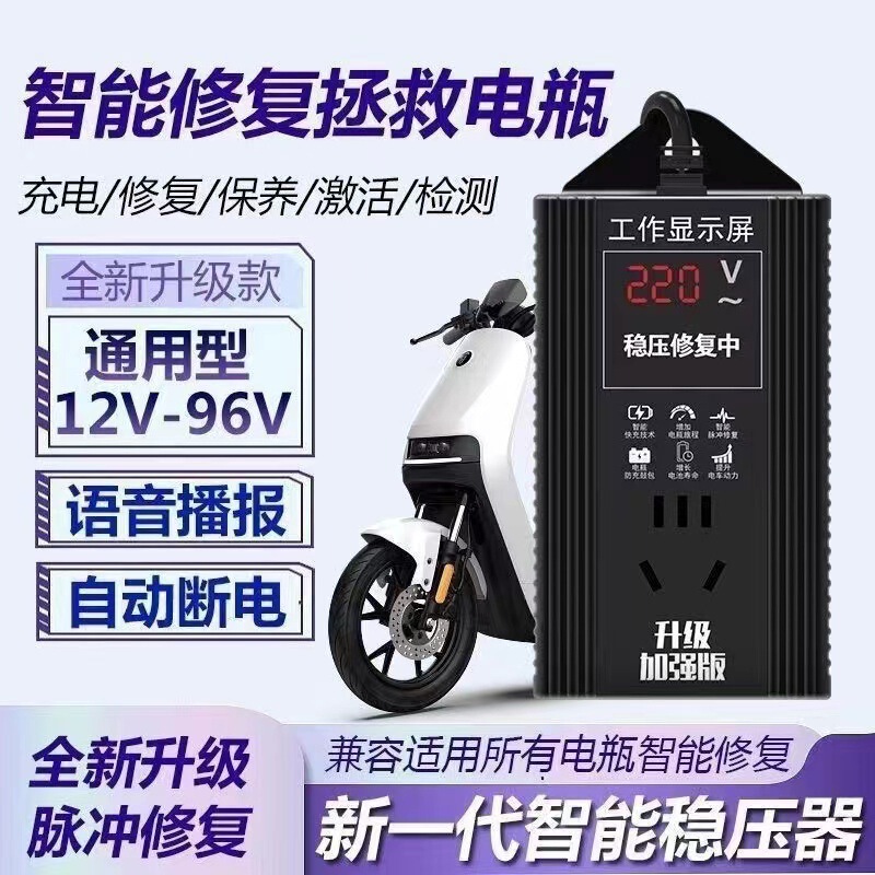 Electric Vehicle Battery Repairer, Universal Pulse Activator, Extends Life, Stabilizes Voltage, and Charges the Battery