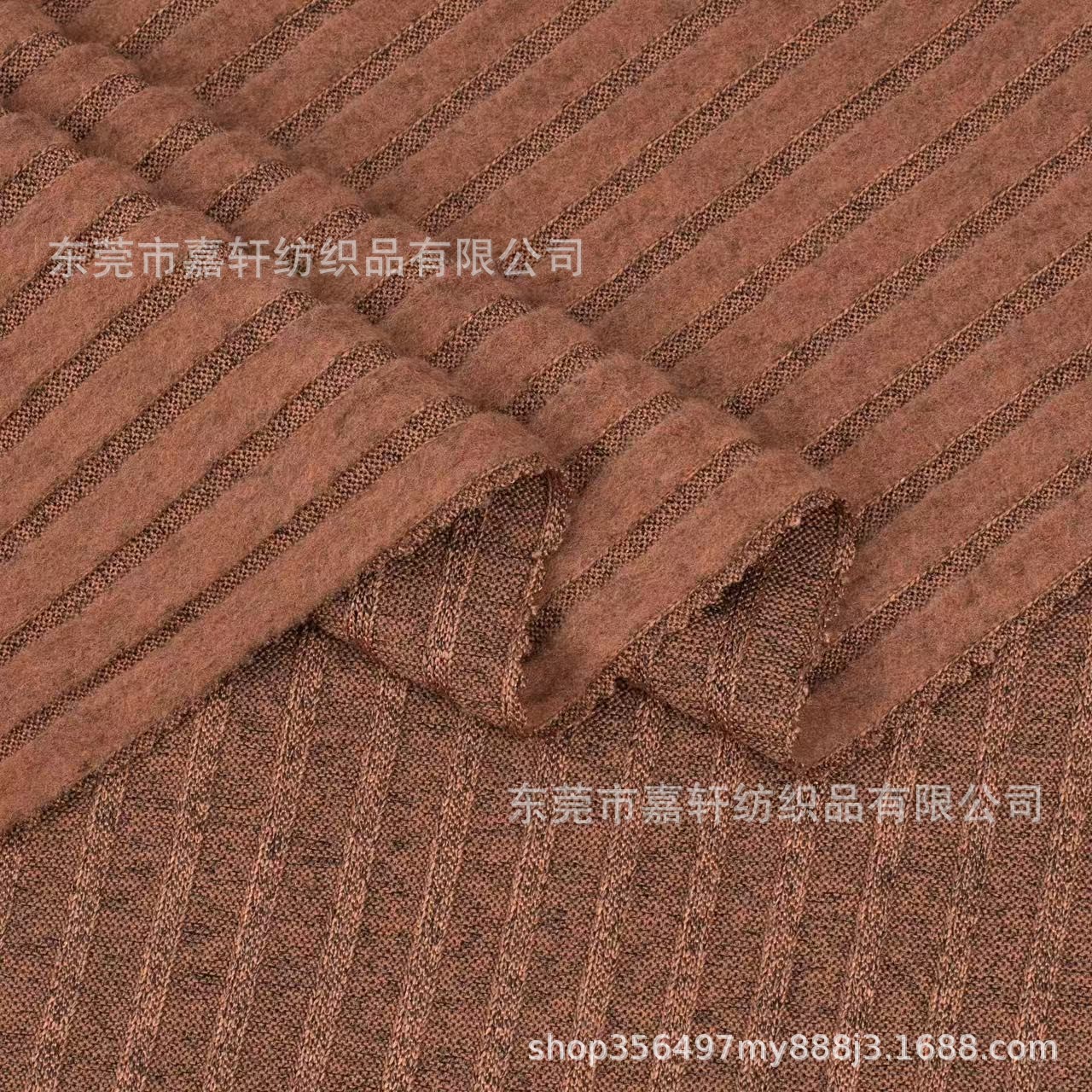 现货 8*4罗纹刷毛坑条弹力罗纹面料 T恤,打底衫时女装连衣裙布料