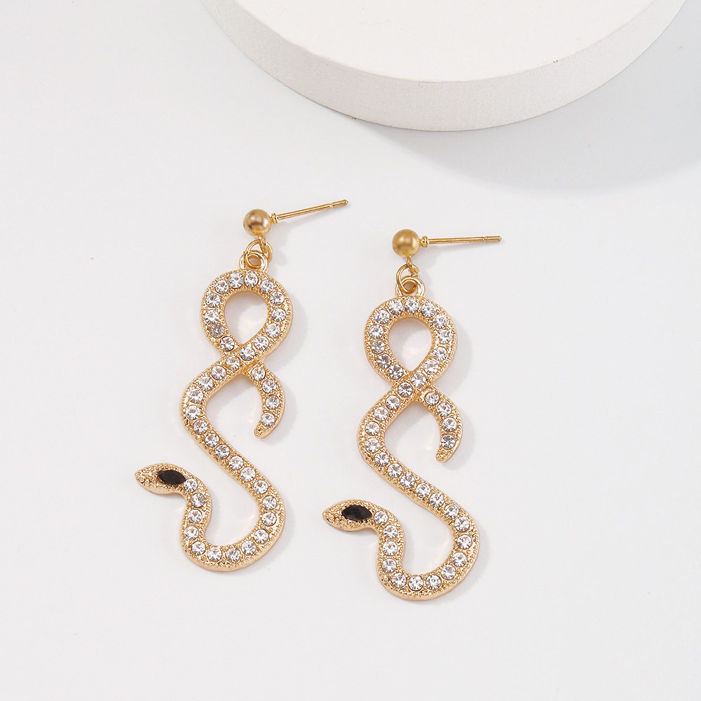 Wholesale Jewelry Simple Hollow Snake-shaped Earrings Nihaojewelry display picture 7