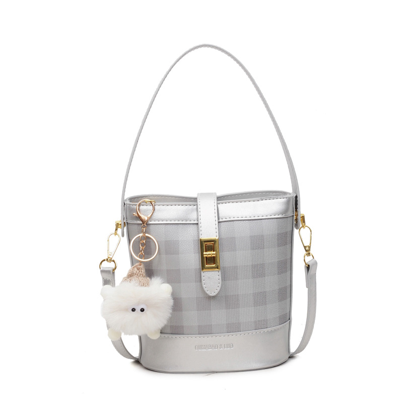 Bolso de cubo de moda para mujeres 2025, otoño y invierno, nuevo bolso retro, bolso de hombro de textura universal, bolso de mochila