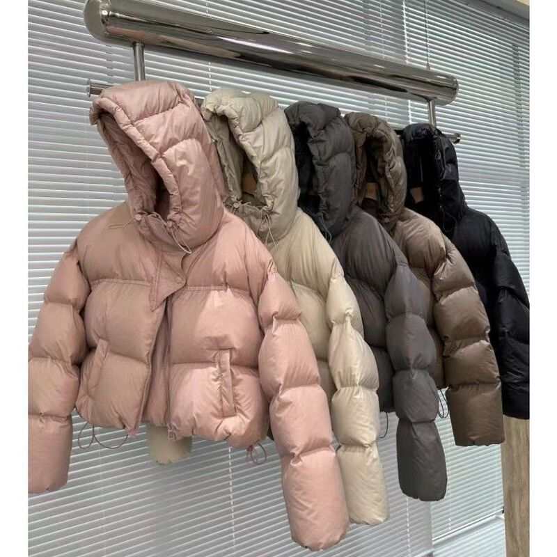 2024 winter new short down cotton-padded jacket female designer puff bread clothing fashion sense coat