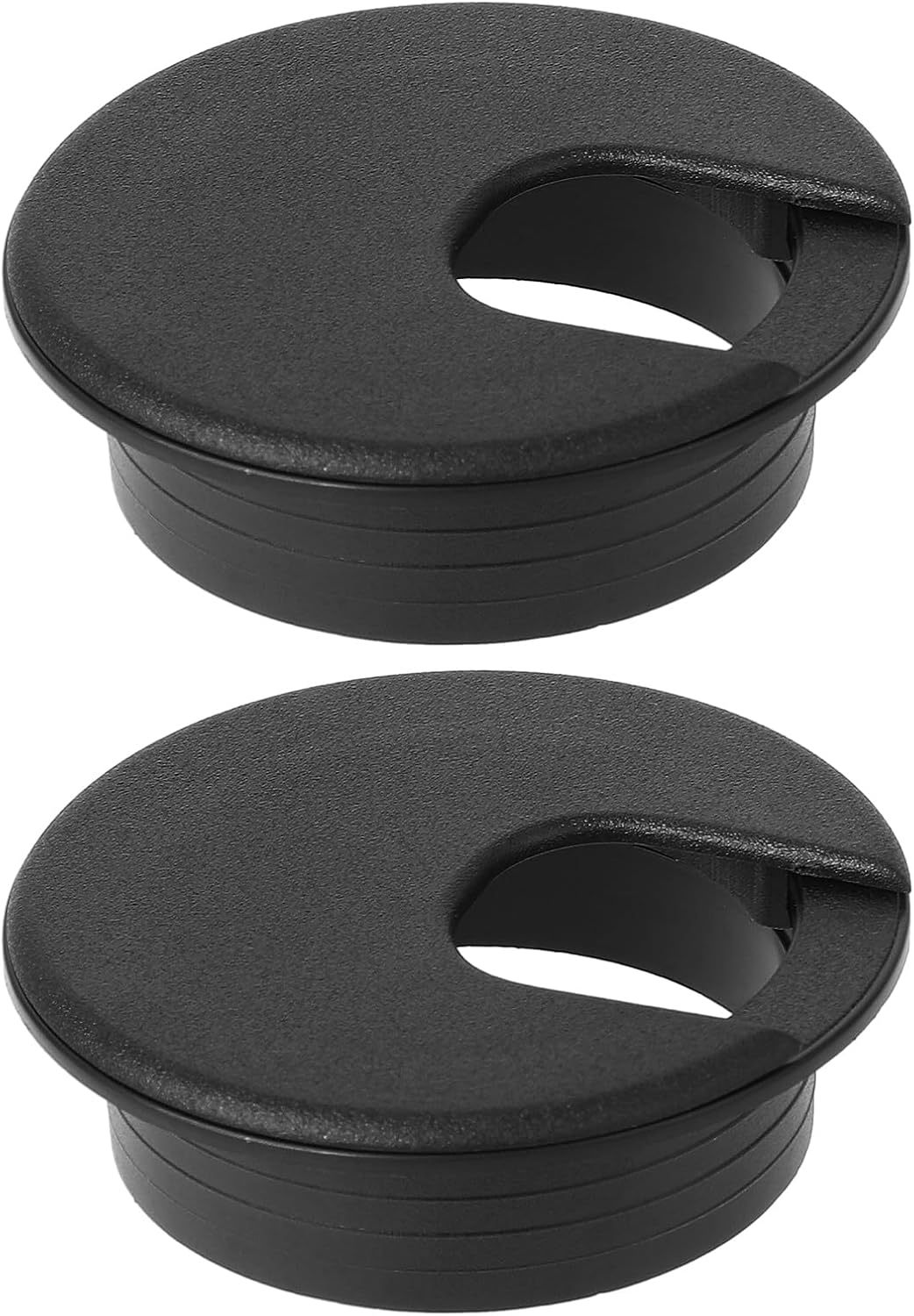 2 Pack Black Desk Gromments 2 Inch Desk Cable Cord Hole Cove