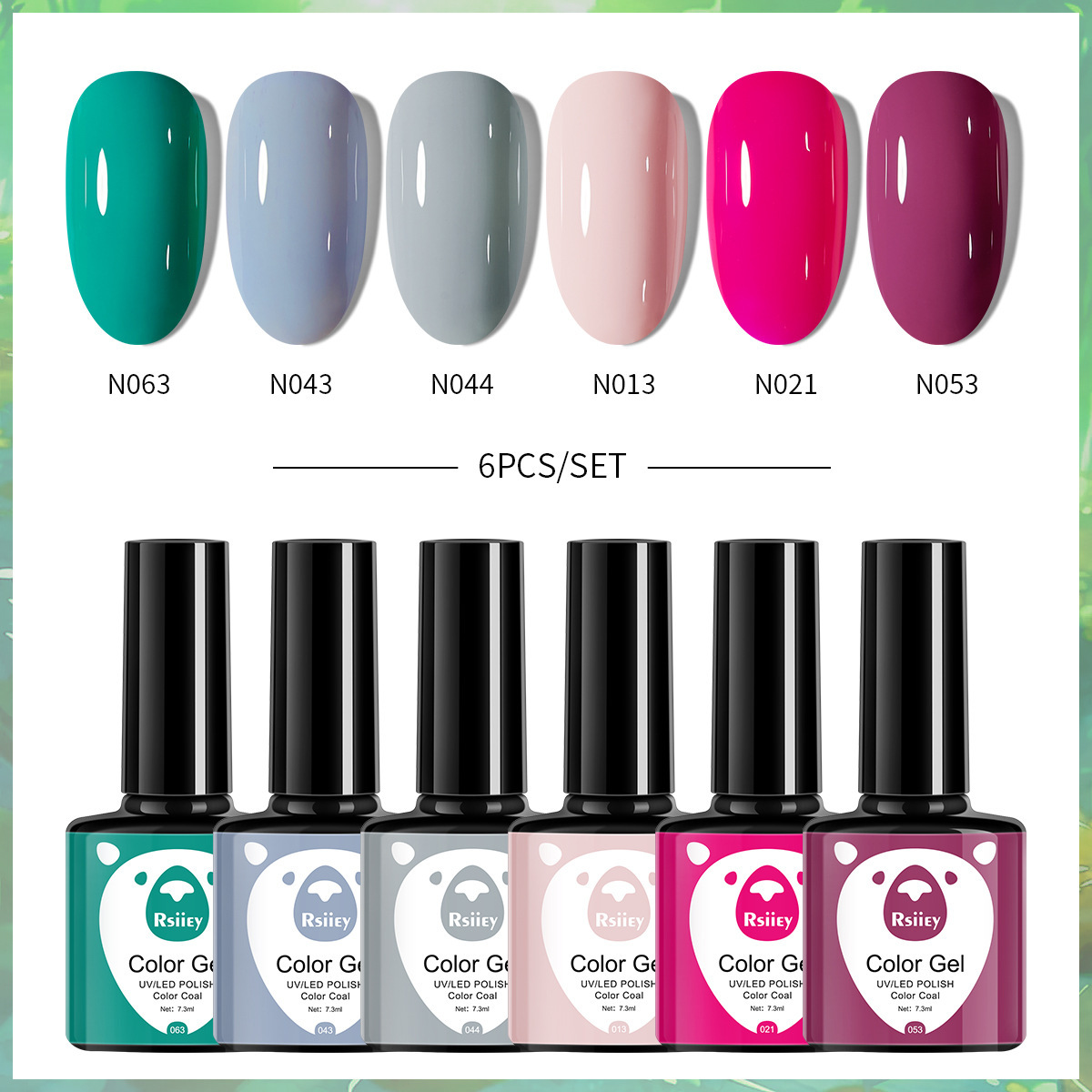 6-color nail polish glue suit popular color painted glossy cat eye UV phototherapy glue for nail salon