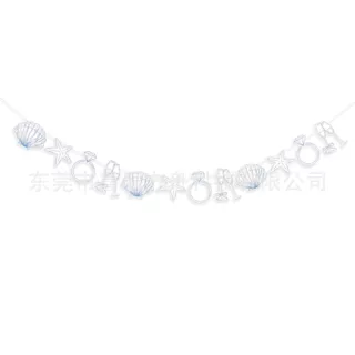 贝壳海星钻戒横幅浪漫海边结婚周年庆婚礼主题派对氛围装饰用品