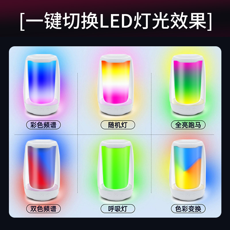 新型小脈動min4世代i bluetoothスピーカー全画面カラーライトtws直列デスクトップ屋外携帯ミニオーディオ|undefined