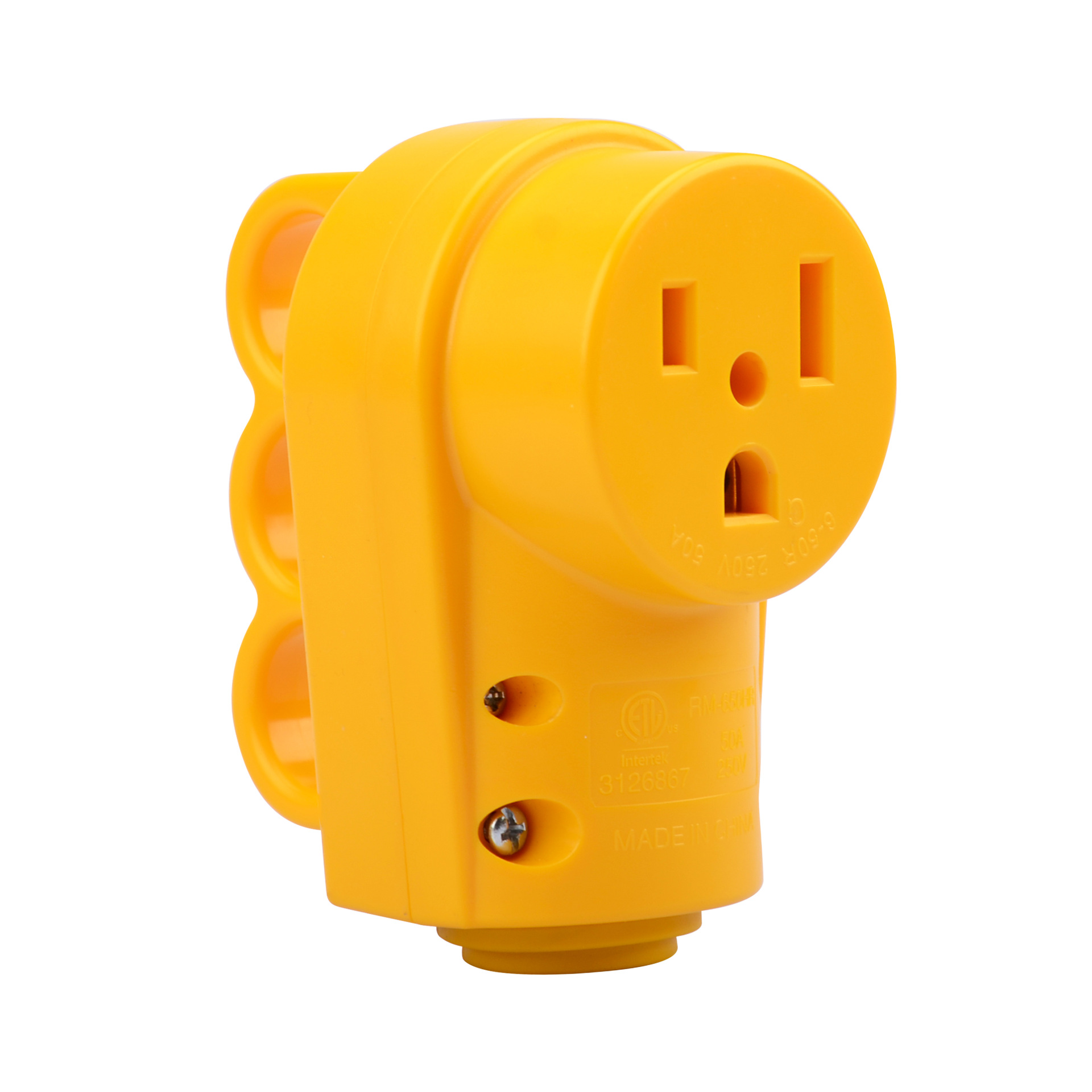 美式组装插头6-50R 50A 250V ETL认证 工业插头延长线母头三芯直