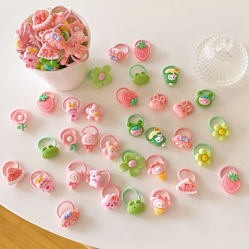 Baby headband does not hurt hair, cute infant and toddler tie-in small chirp rubber band, small thumb hair band, hair rope, girl's hair accessory