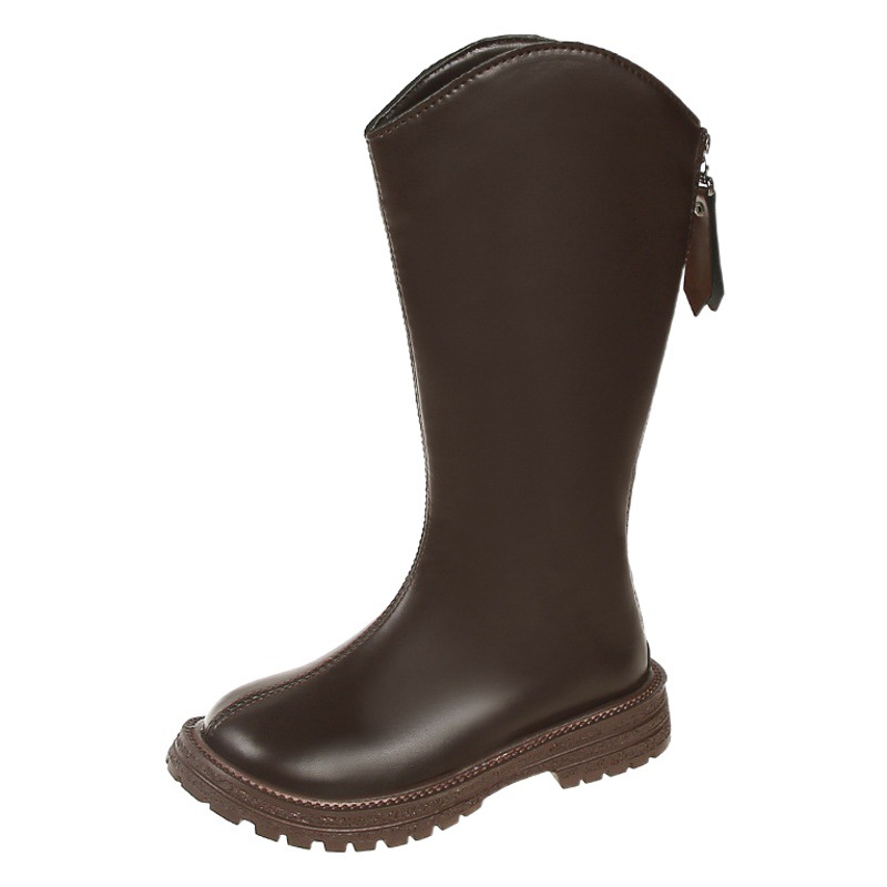 Girls' Shoes, Winter Kidsren's Boots, Spring & Fall Kidsren's Shoes, Baby Long Boots, 2025 New Girls' High Boots Fleece-Lined Boots