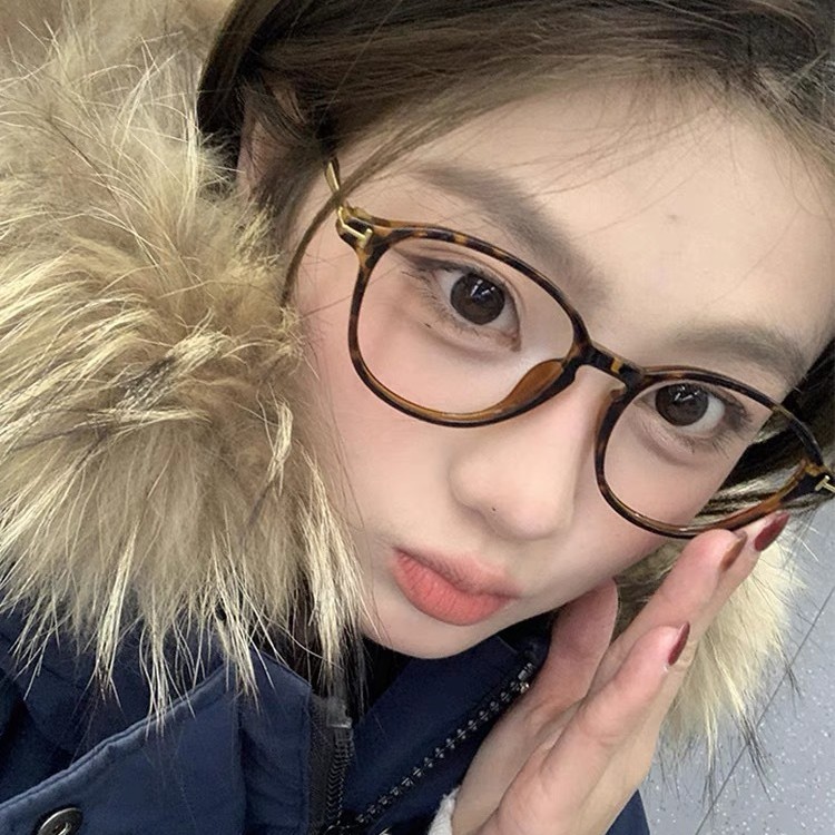 韩版玳瑁色超轻眼镜框女素颜神器可配有度数近视豹纹复古潮方圆脸|undefined