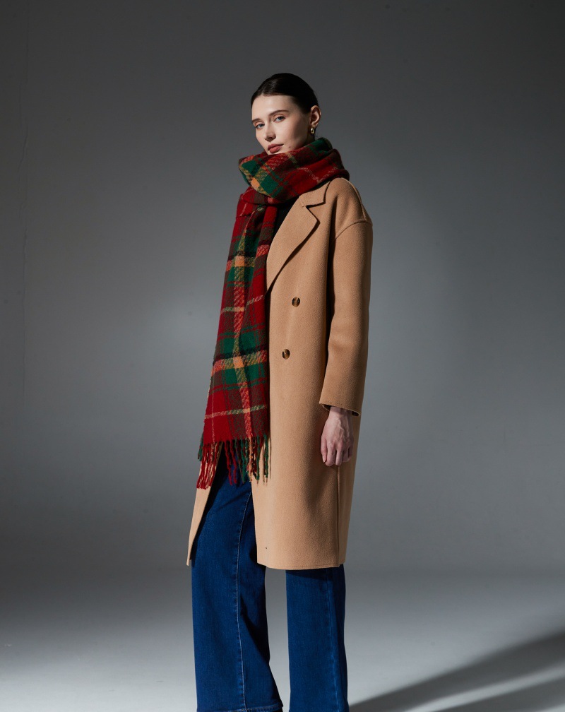 Christmas Plaid Tassel Scarf For Men And Women, Festive Style_voghion.com