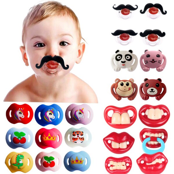 Children's silicone pacifier for mother and baby