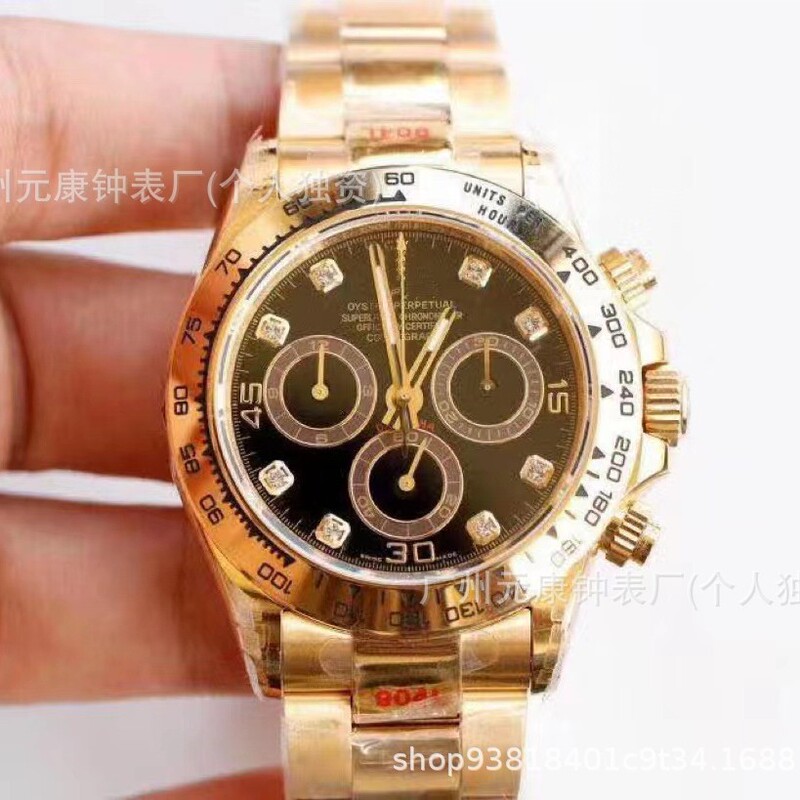 Daytona C Factory Rolex Green Gold Chronograph Bt Factory 4130 Movement 7750 Men's Automatic Mechanical Watch Wholesale Daytona C Factory Rolex Green Gold Chronograph Bt Factory 4130 Movement 7750 Men's Automatic Mechanical Watch Wholesale