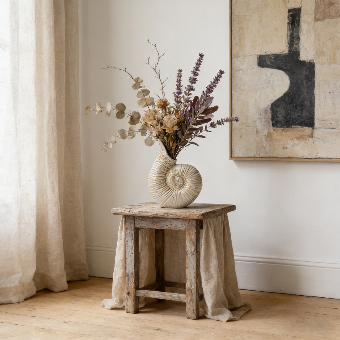 Vaso a spirale di grande impatto, decorazione scultorea in ceramica · Valorizza istantaneamente il tuo spazio_voghion.com