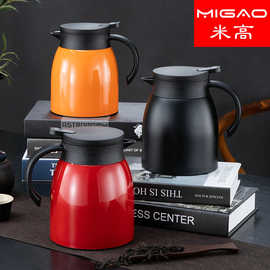 304不锈钢泡茶壶1.2L闷茶壶咖啡壶双层真空壶保温壶保温瓶热水壶