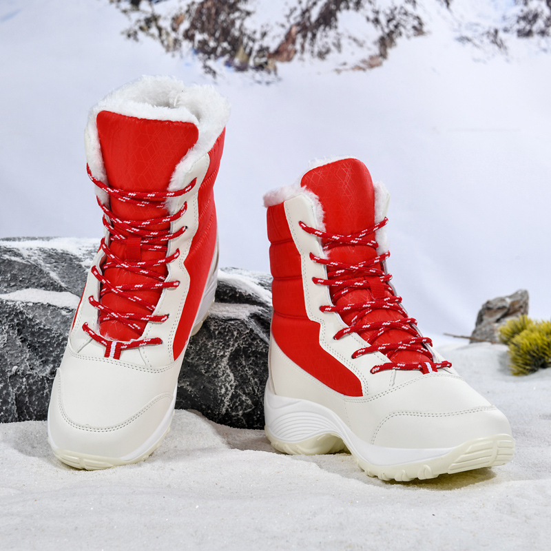 2023 New Women's Shoes Snow Boots Women's High Top Warm Student Shoes Women's Cotton Shoes Boots Plus Velvet Shoes Factory Direct Sales