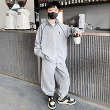 男童秋季套装2025新款中大童春秋款宽松男孩秋装儿童运动外套帅气