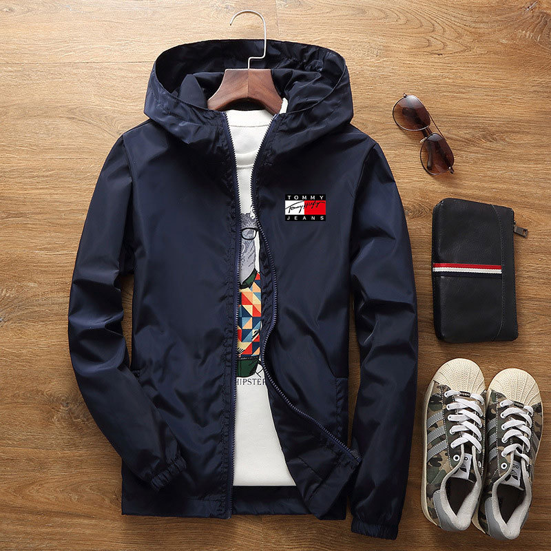 Cross-Border Foreign Trade Men's New Solid Color Cardigan Jacket Casual Men's Coach Sports Jogging Jacket Manufacturer Ready Stock