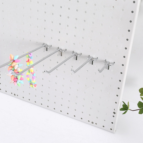 Metal hole board apple hook tripod hook double leg straight hook shelf hook jewelry mobile phone accessories display hook