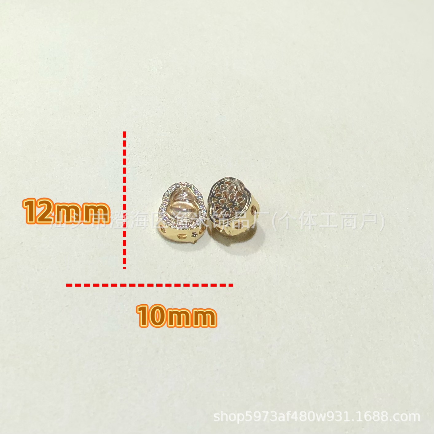 14K Gold-Filled High Color Retention Crystal DIY Jewelry Accessories Chinese Style Gourd Spacer Bead Bracelet Necklace Beaded Handmade Accessories