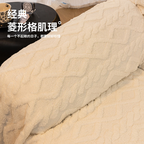 Ins Cream Style Single Sofa Cover Pillowcase High-End Sofa Cushion Winter Plush Full Cover Sofa Suit Blanket