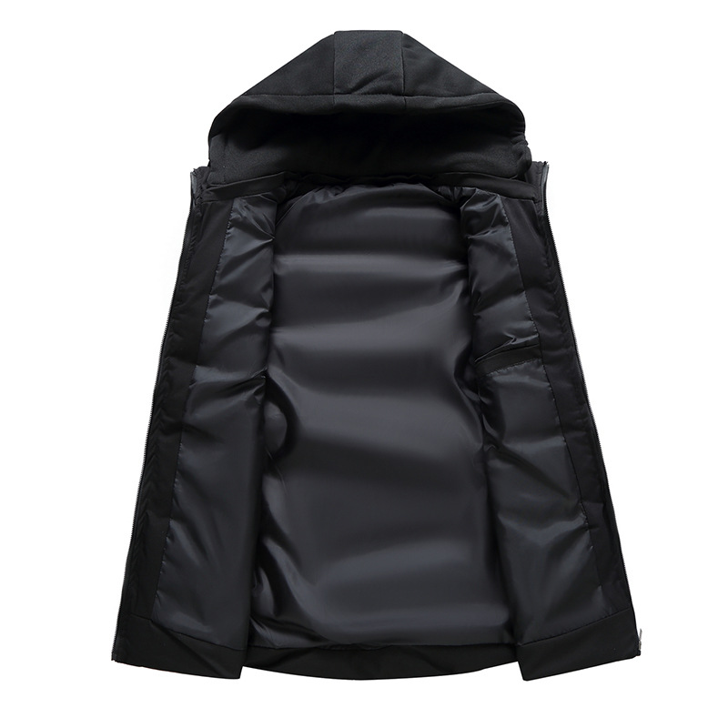 Demi-season trend vest, keep warm tank top with down, jacket, increased thickness, for teenagers, Korean style
