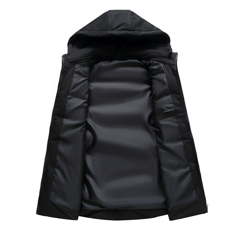 Demi-season trend vest, keep warm tank top with down, jacket, increased thickness, for teenagers, Korean style