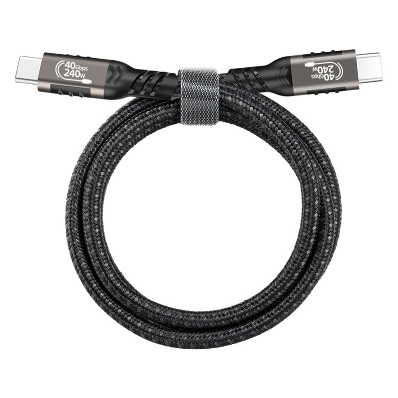 Cable de datos USB4/5, transmisión de alta velocidad de 80G/40G, video de 16K/8k compatible con cable de datos Thunderbolt 5 tipo C a tipo C