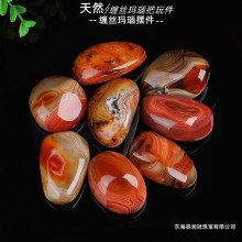 批发天然缠丝玛瑙原石把玩件缠丝玛瑙手把件矿石标本奇石家居摆件