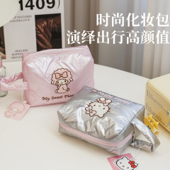 原创韩系HelloKitty刺绣手提化妆包可爱卡通高颜值化妆品收纳包