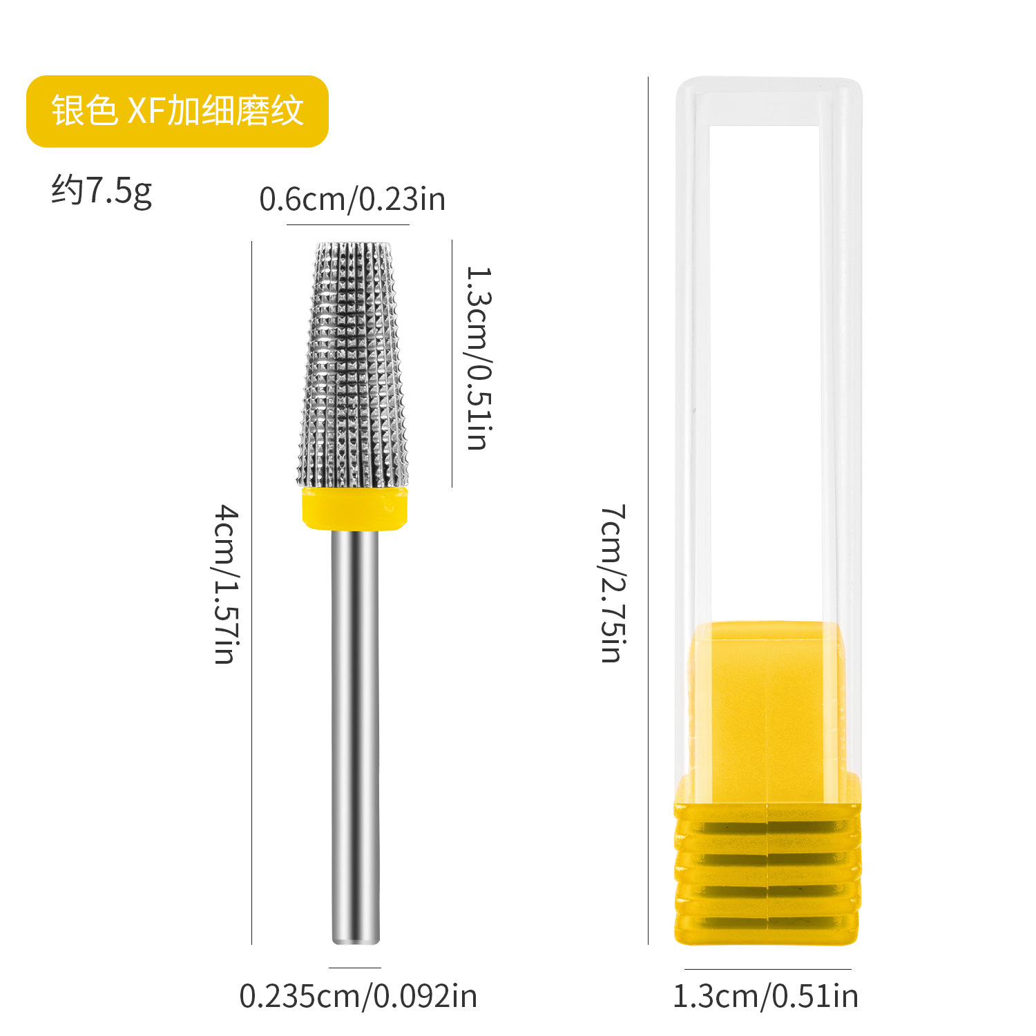 Nuevo cabezal de pulido de acero de tungsteno para manicura, máquina pulidora quítriple para remover cutículas y cabezal de pulido para pretratamiento y remoción de uñas