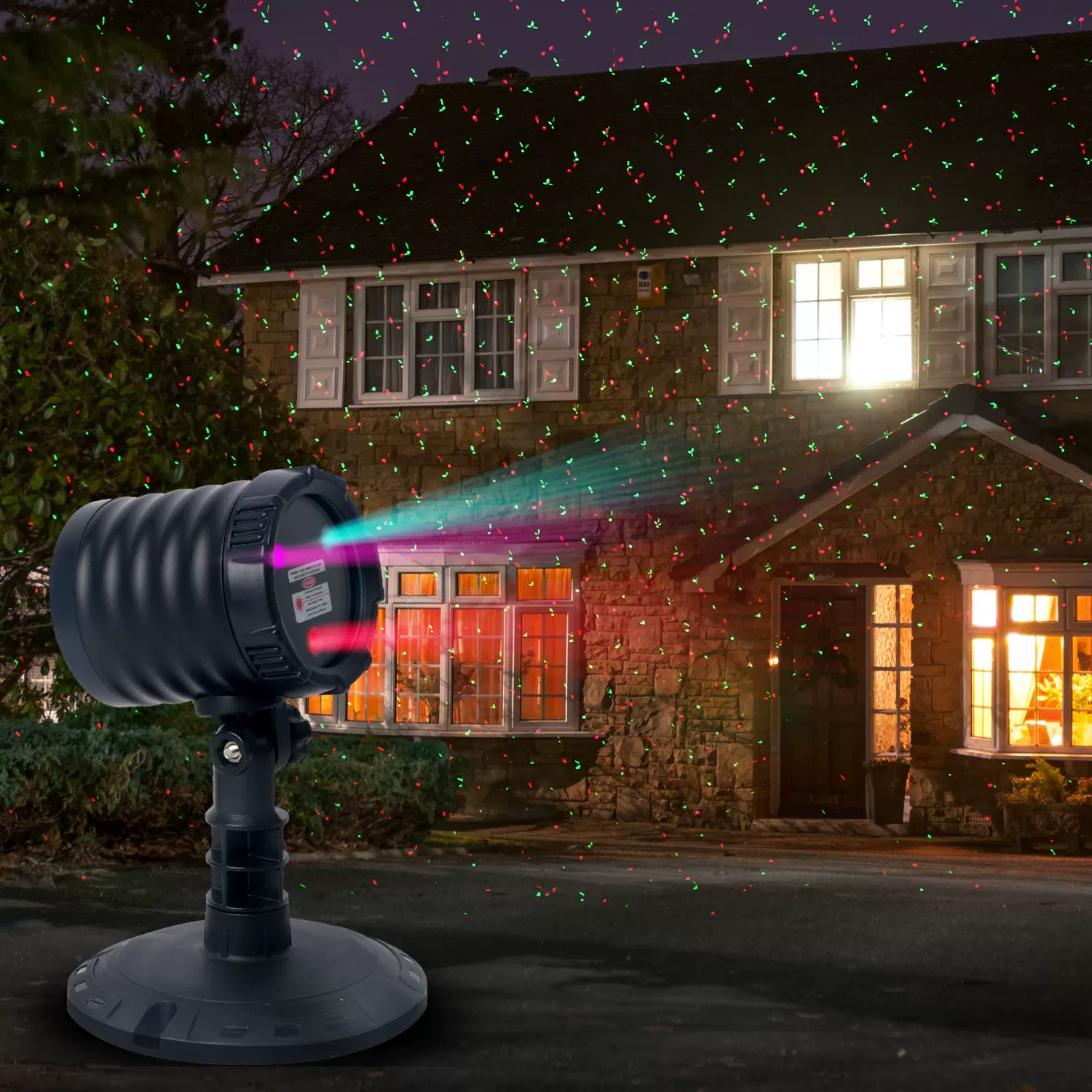 跨境亚马逊源头厂家户外草坪铝合金激光灯节日照明圣诞户外装饰