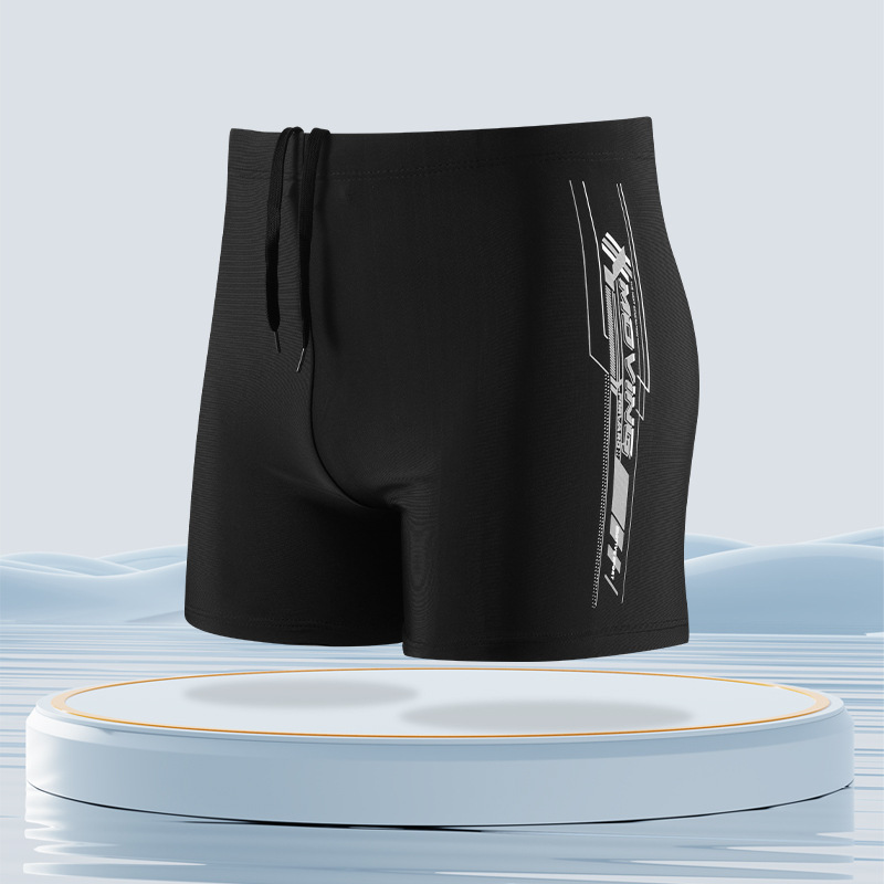 Pantalones de baño para adultos de impresión de hombre correa de agitación rápida de ángulo plano de alta elasticidad de playa de vacaciones equipo de bañador