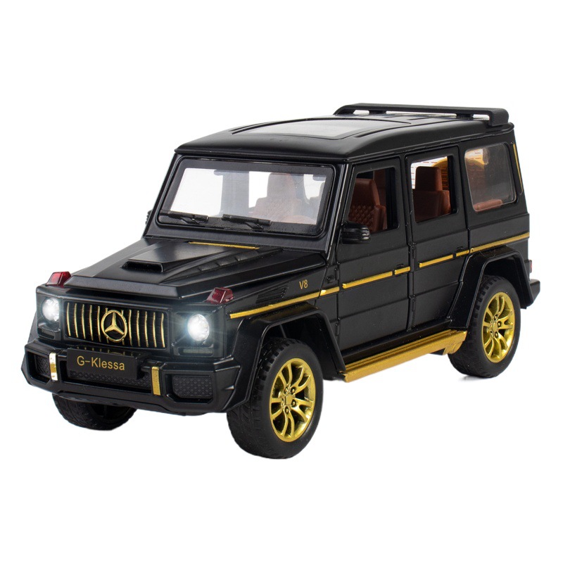 Aleación de coche 1:32AMG Big Ben G63 modelo de vehículo todoterreno Tire hacia atrás sonido y luz niño modelo de coche de juguete adornos